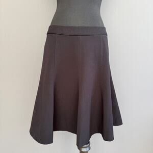 WHBM black semi circle skirt - knee length - professional - flare - size 4